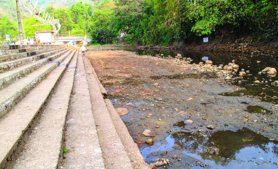 After: the same river steps cleared