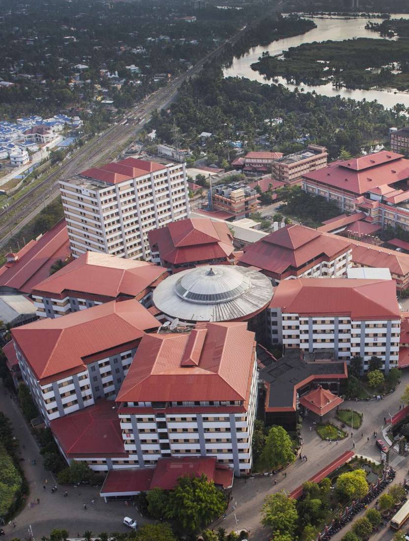 Aerial view of Amrita Hospital, Kochi